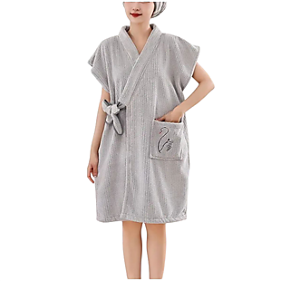 Microfiber Bathrobe Kimono $12