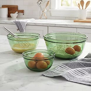 3pc Glass Mixing Bowl Set $15