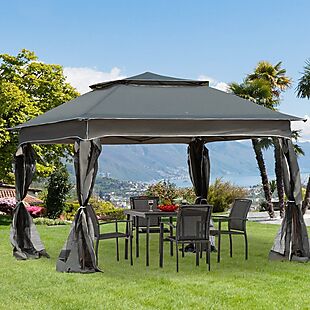 11' Steel Gazebo with Mesh Walls $139