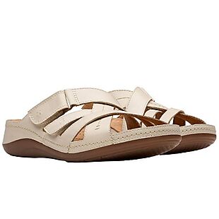 Clarks Leather Slide Sandals $32