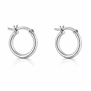 Sterling Silver Classic Huggie Hoops $16