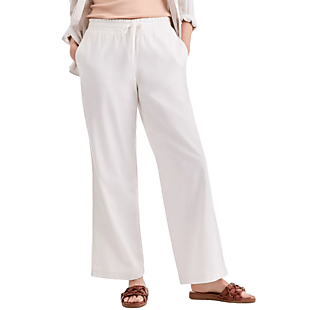 Wide-Leg Pull-On Cotton Pants $21