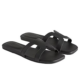 Gap Vegan-Leather Slides $11 Shipped