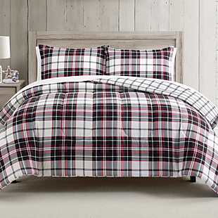 3pc Macy's Plaid Comforter Set $24