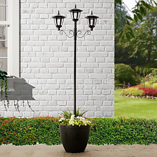 74" Solar Pathway Light with Planter $93
