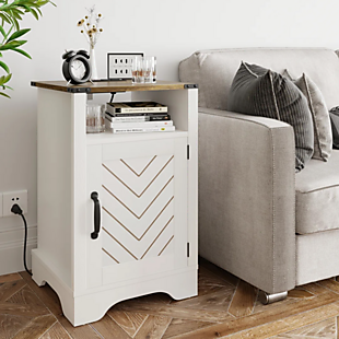 Side Table with Charging Station $60