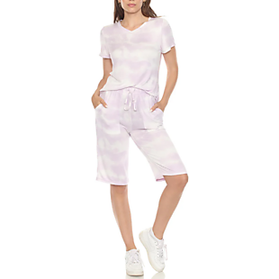 2pc White Mark Pajama Capri Set $28