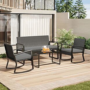 4pc Patio Set with Rocking Chairs $170