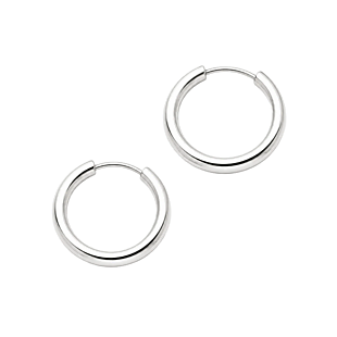 Sterling Silver Classic Endless Hoops $16