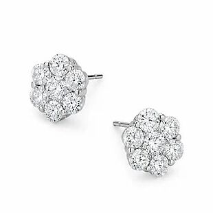 Sterling Silver Moissanite Earrings $25