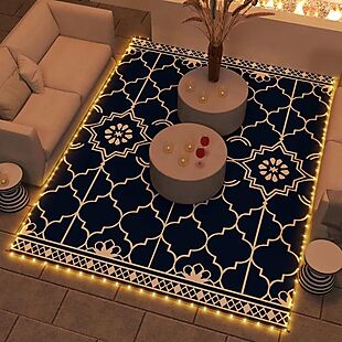 12' x 9' Outdoor Rug with LED Lights $70