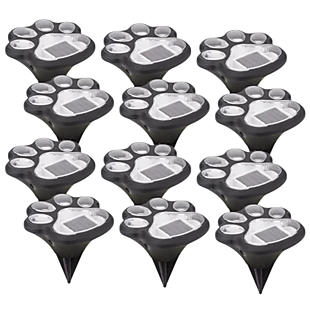12pk Solar Paw Print Lights $25