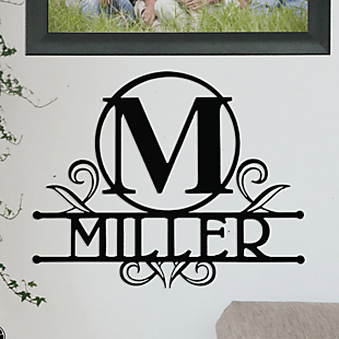 Metal Family Name Signs $33
