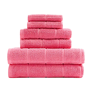 6pc Cotton Bath Towel Set $14