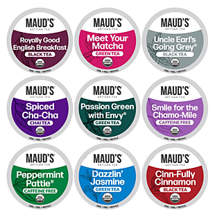 Score $10 Off Maud's Organic Tea Pods