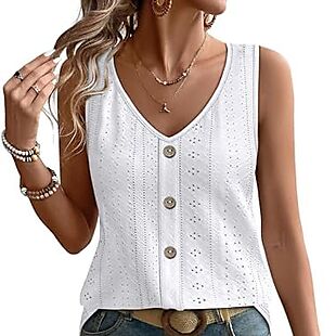 Eyelet Tank Top for Summer $10