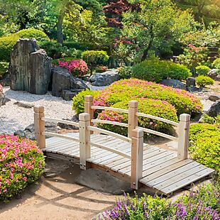 5-Foot Wooden Garden Bridge for $92