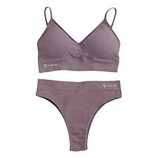 Seamless Ribbed Bra & Panty Set $14