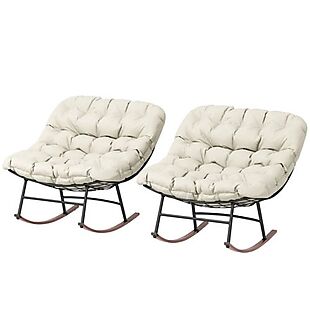 Two Rocking Papasan Chairs for $246