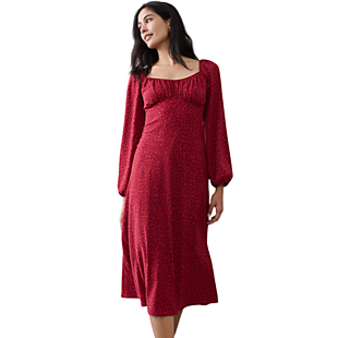 86% Off BRF Shirred Bodice Midi Dress