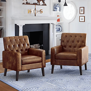 2 Tufted Accent Chairs $262