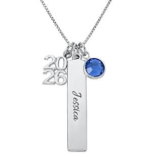Custom 925 Silver Graduation Necklace $56