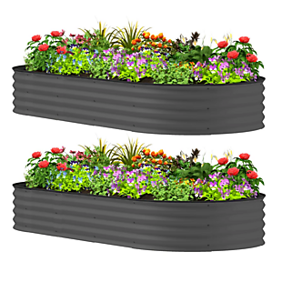 Two 7' Raised Steel Garden Beds $72