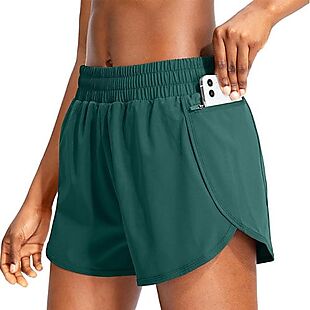 Running Shorts with Zipper Pockets $15