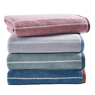 Macy's Quick-Dry Striped Bath Towels $8