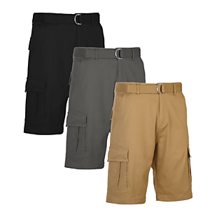 3pk Belted Cargo Shorts $29