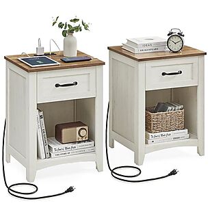 2 Nightstands with Charging Stations $90