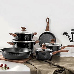 15pc Hammered Pots & Pans Set $95