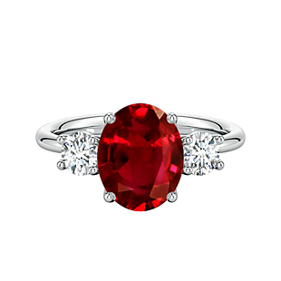 2ct Lab-Grown Ruby & Diamond Ring $299