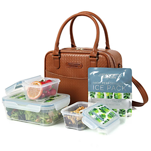Insulated Lunch Tote + Bento Set $20 + FS