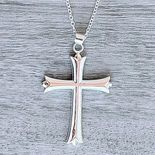 Sterling Silver Cross Necklace Only $13