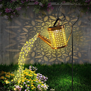 Solar Watering Can Outdoor Decoration $15