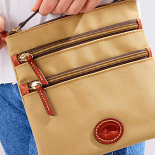Dooney Triple-Zip Crossbody $60 Shipped