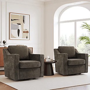 2pc Swivel Barrel Chairs $329