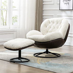 30% Off Swivel Chair With Ottoman